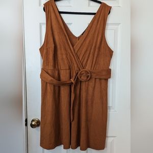 Suede Jumper Dress
